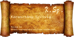 Keresztény Szilvia névjegykártya